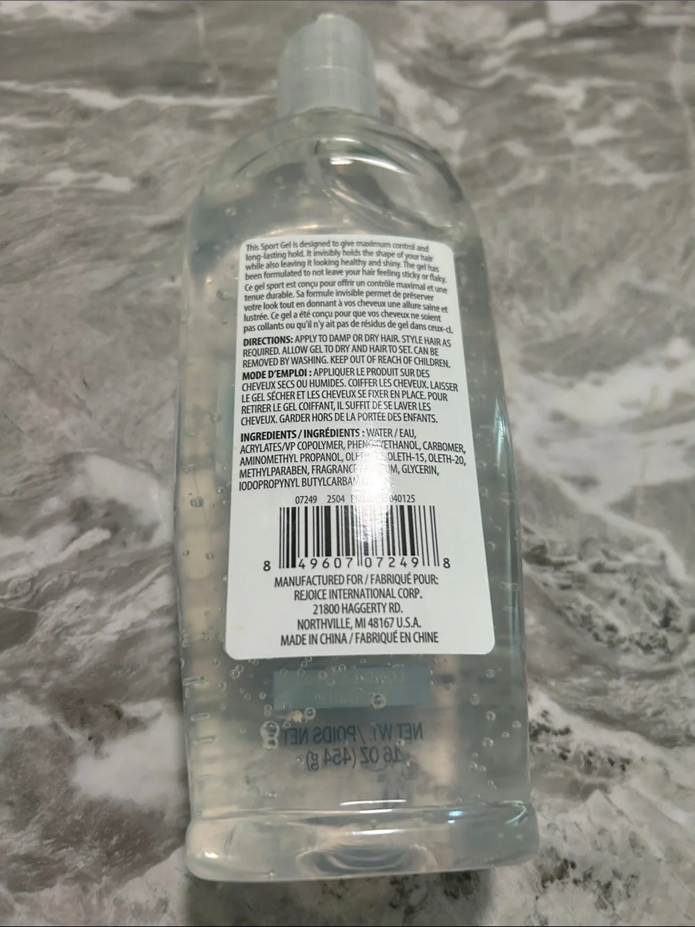Clear Styling Gel - Sport Hold (Clear)